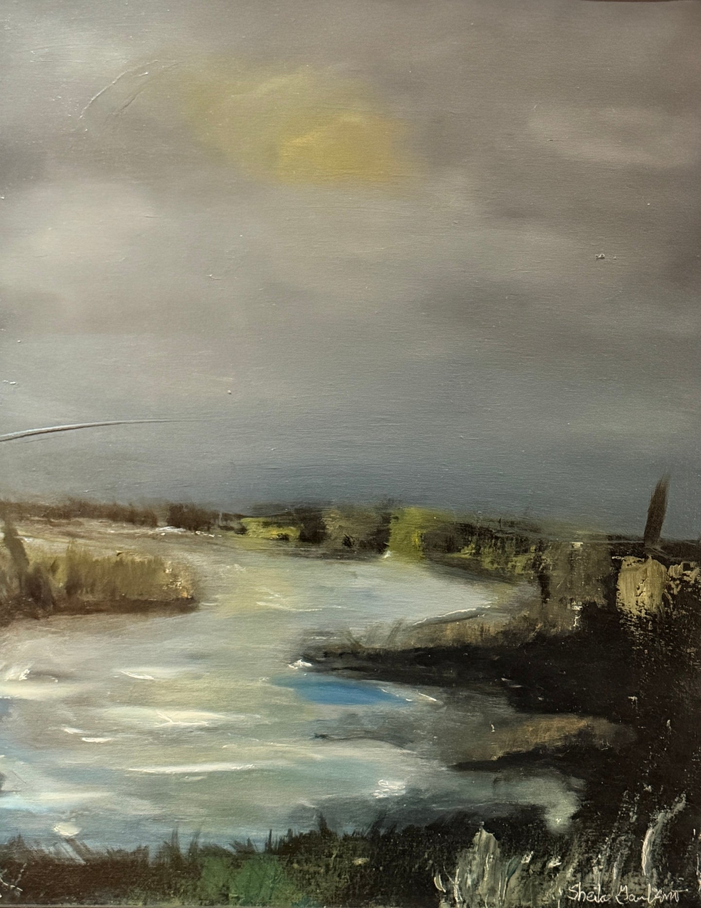 Original - Misty River Oil Painting
